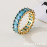 Women's stainless steel ring with colored zircon | G005626 - Image 5
