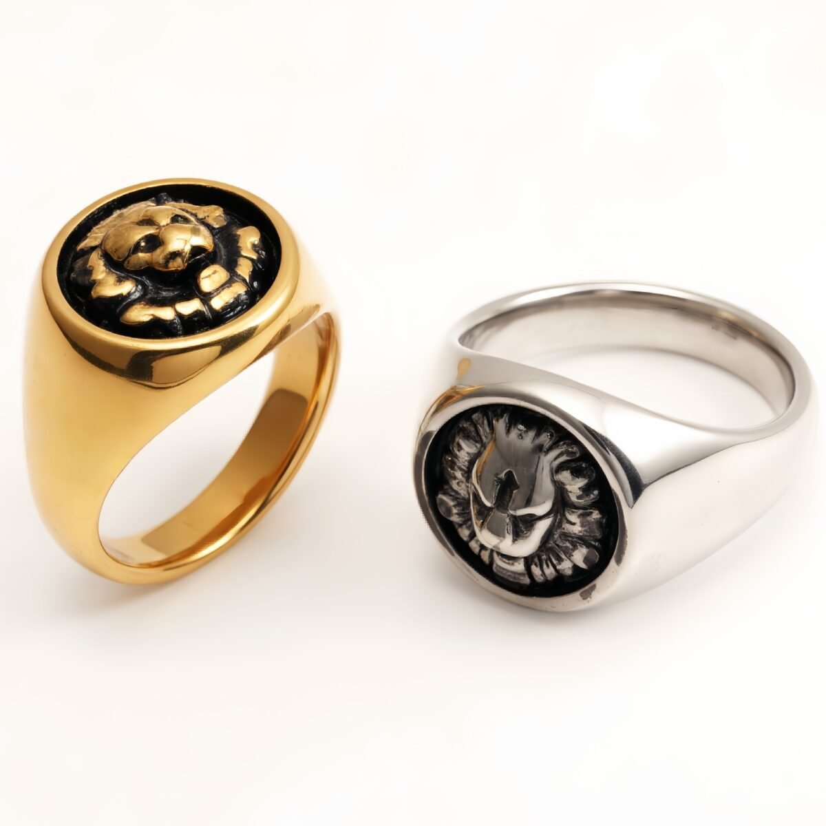 Metal - Carved Animal - Head Ring - Cool Unisex Fashion Accessory | DZ1484 - Image 1