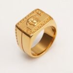 Men's Vintage Totem Two - Tone Stainless Steel Ring, Bold Statement Band | G00698 - Image 4