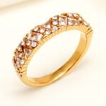 Classic Metal Diamond - Inlaid Luxurious Ring - Trendy and Shiny Unisex Accessory | N001996JB - Image 5