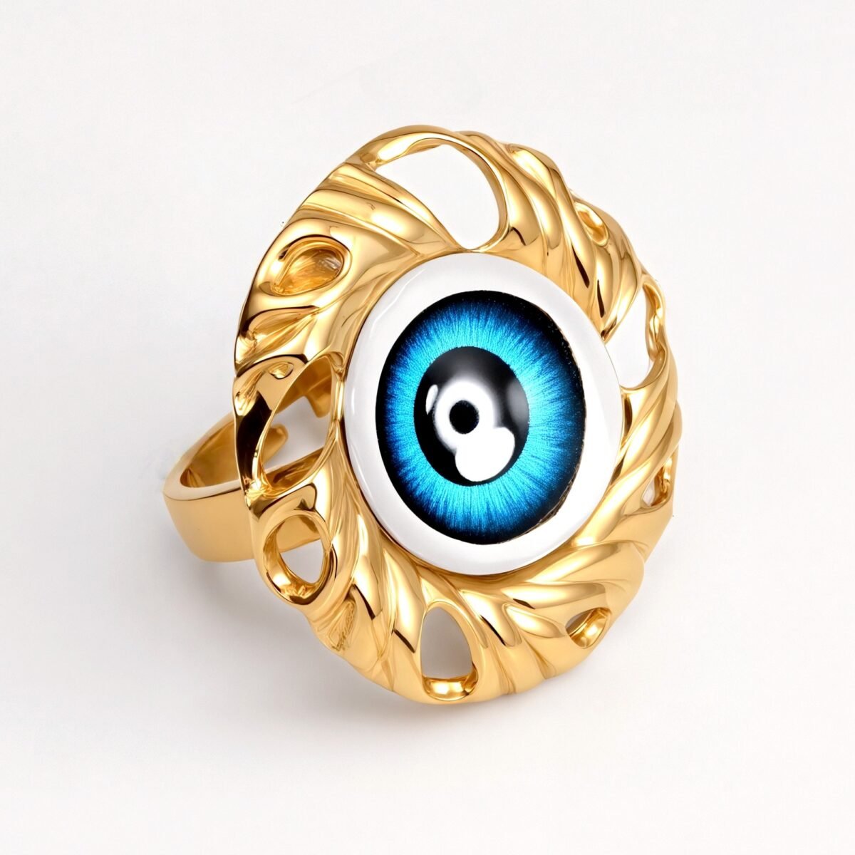 Metal Artistic Eye - Shaped Ring - Trendy and Unique Unisex Accessory | G006213 - Image 2