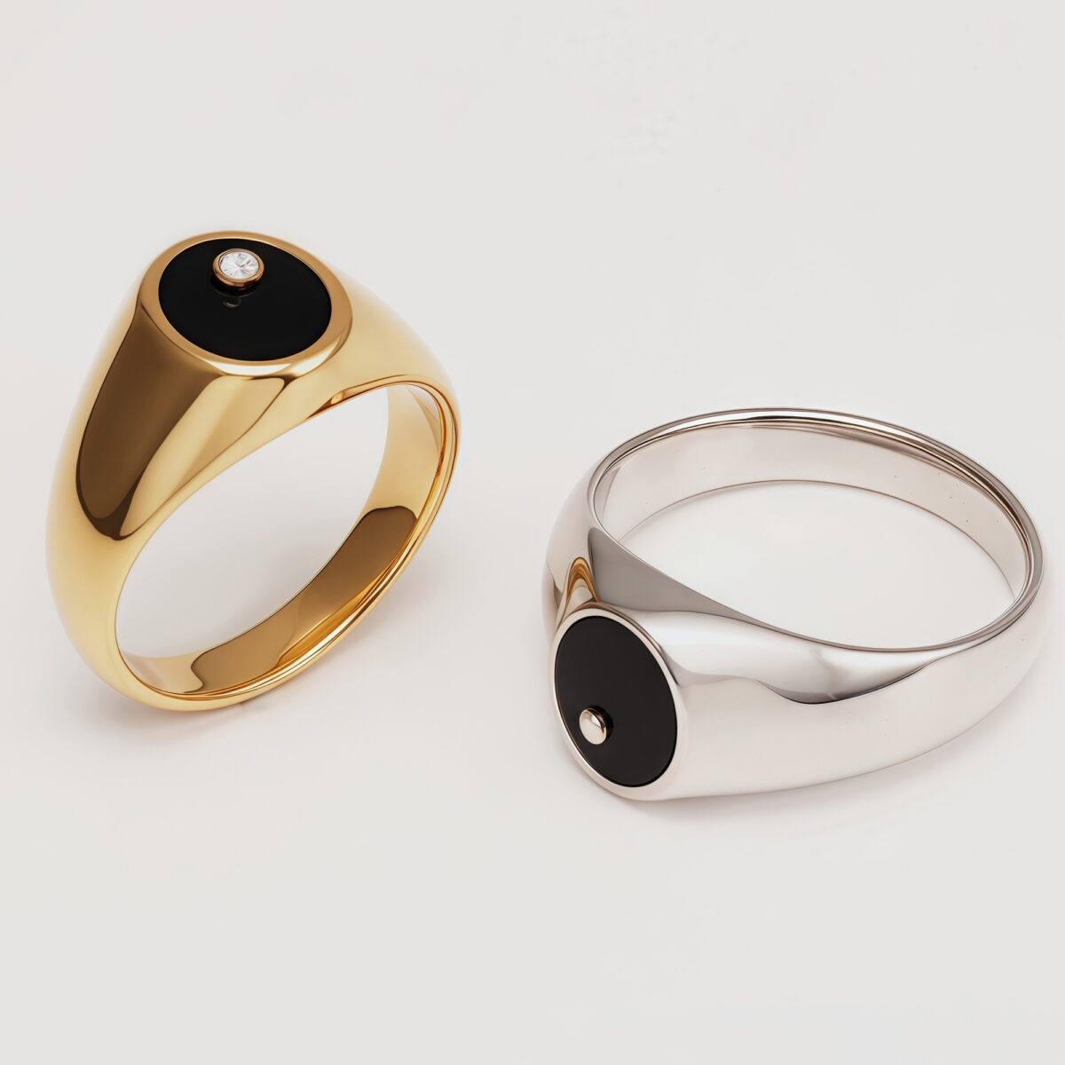 Classic Metal Black - Circle Ring - Trendy Unisex Accessory | QIDZ-1 - Image 1