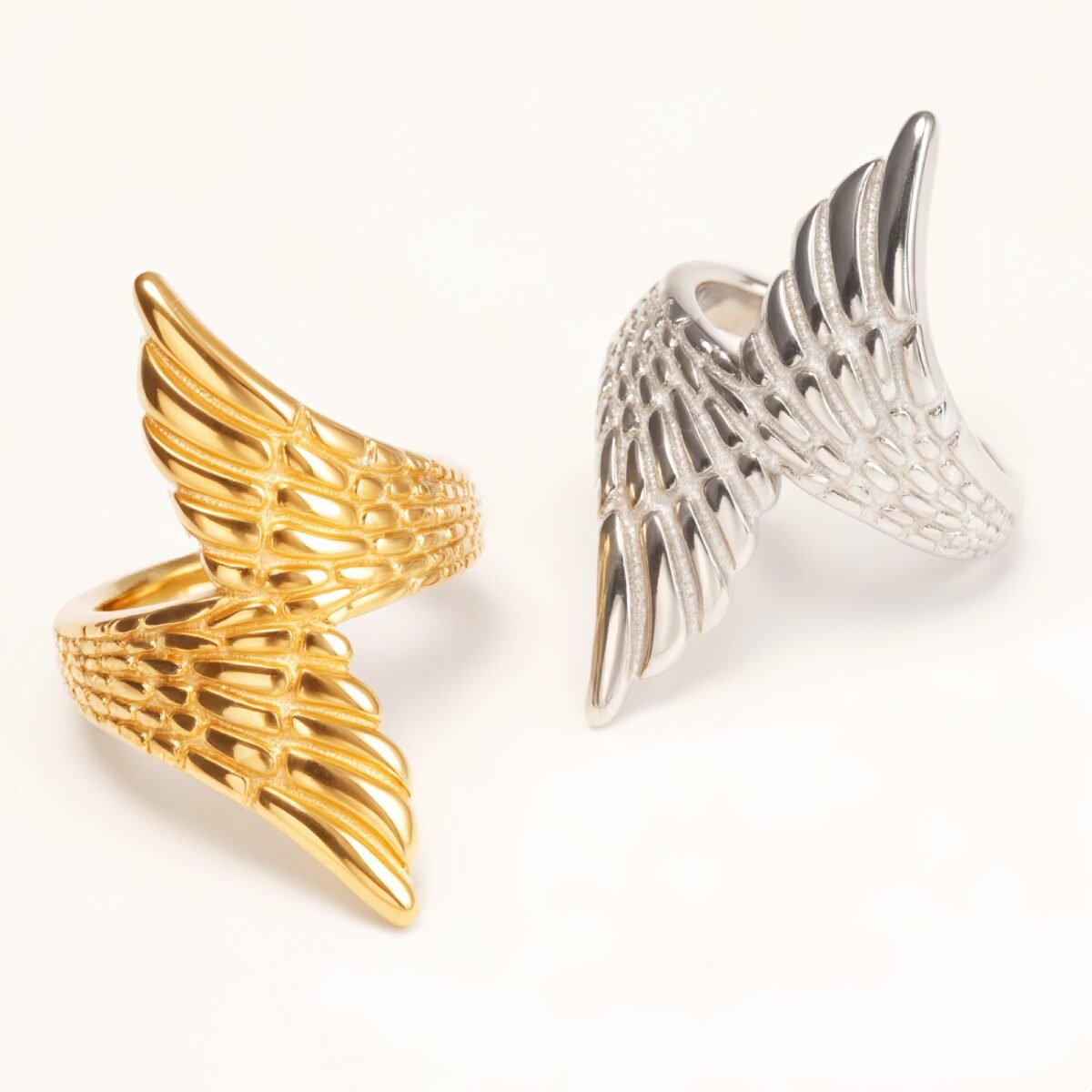 Gold/Silver Wing Ring - Stylish and Trendy Statement Jewelry | N001007 - Image 1