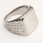 Classic Polished Silver Square Ring - Daily Versatile Plain Band | DZ1111G - Image 2