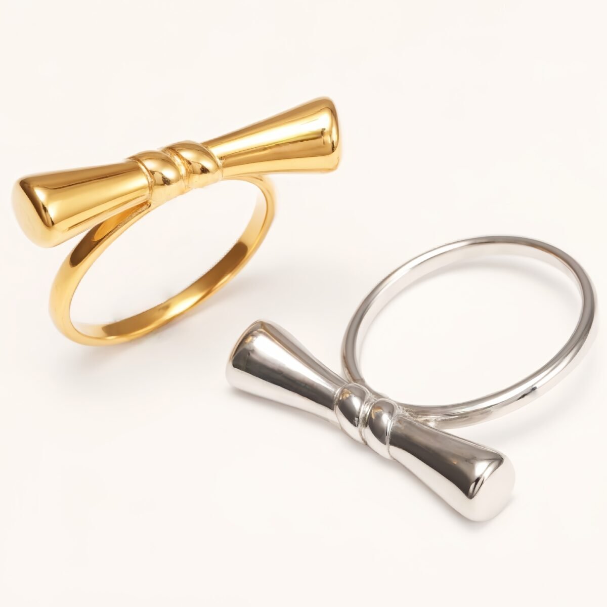 Cute Style Polished Bow Stainless Steel Women's Ring丨G004585 - Image 1