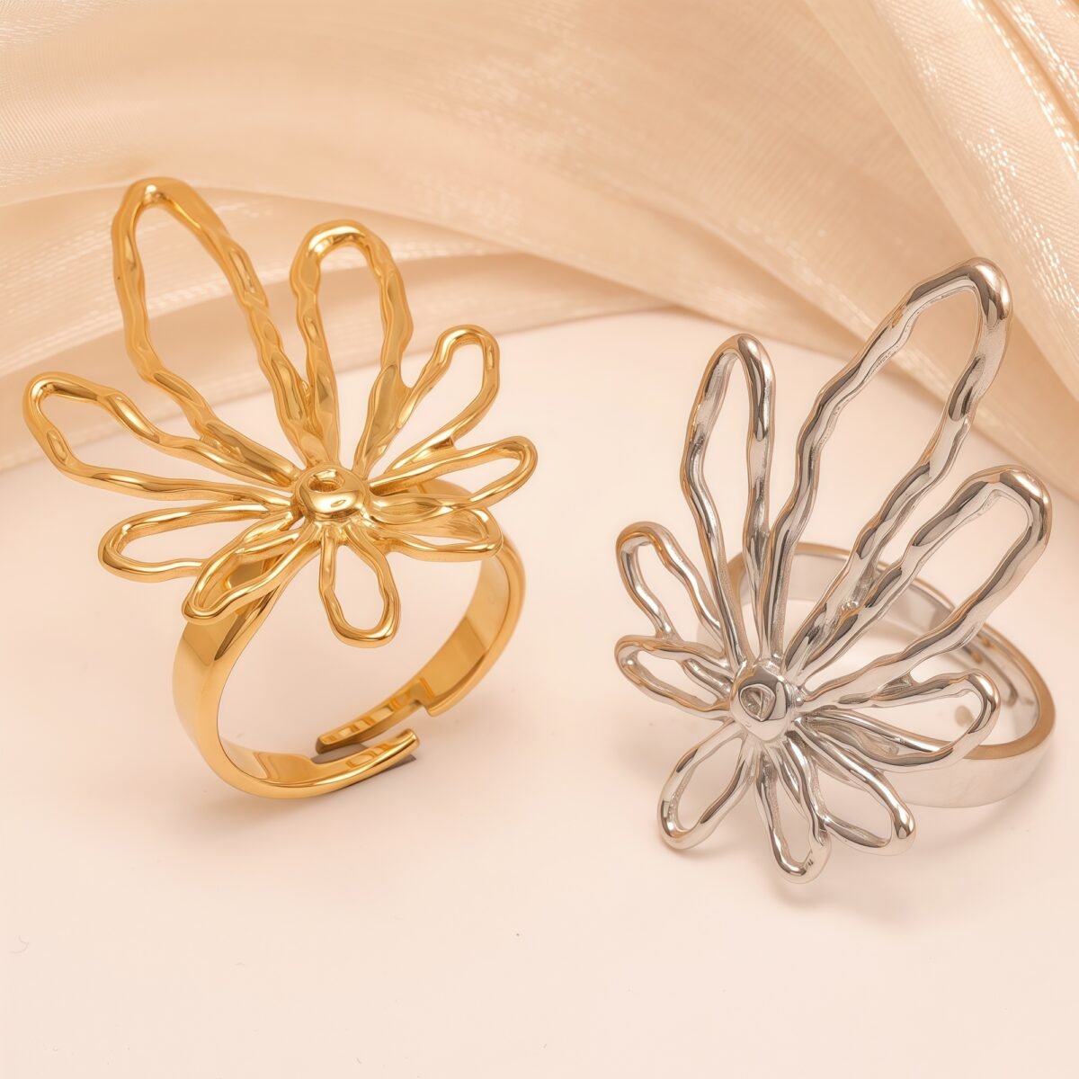 Bohemian Style Daisy - inspired Stainless Steel Women's Ring丨G005898 - Image 3