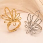 Bohemian Style Daisy - inspired Stainless Steel Women's Ring丨G005898 - Image 3