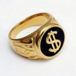 Dollar Sign Stainless Steel Ring - Edgy Streetwear for Men & Women  | DZ219 - Image 2