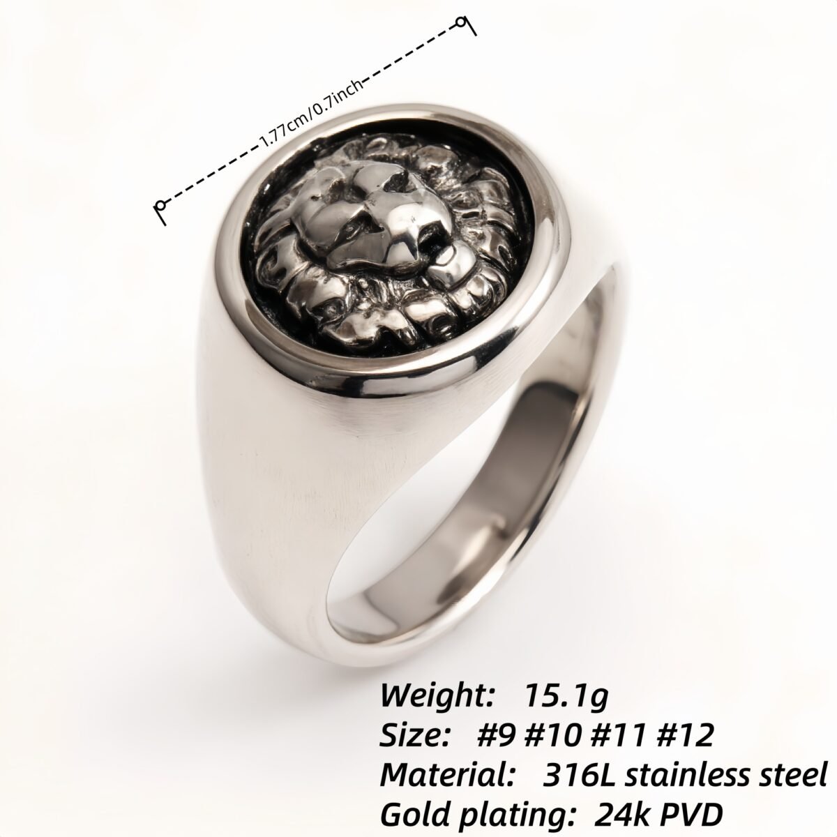 Metal - Carved Animal - Head Ring - Cool Unisex Fashion Accessory | DZ1484 - Image 7