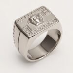 Men's Vintage Totem Two - Tone Stainless Steel Ring, Bold Statement Band | G00698 - Image 2