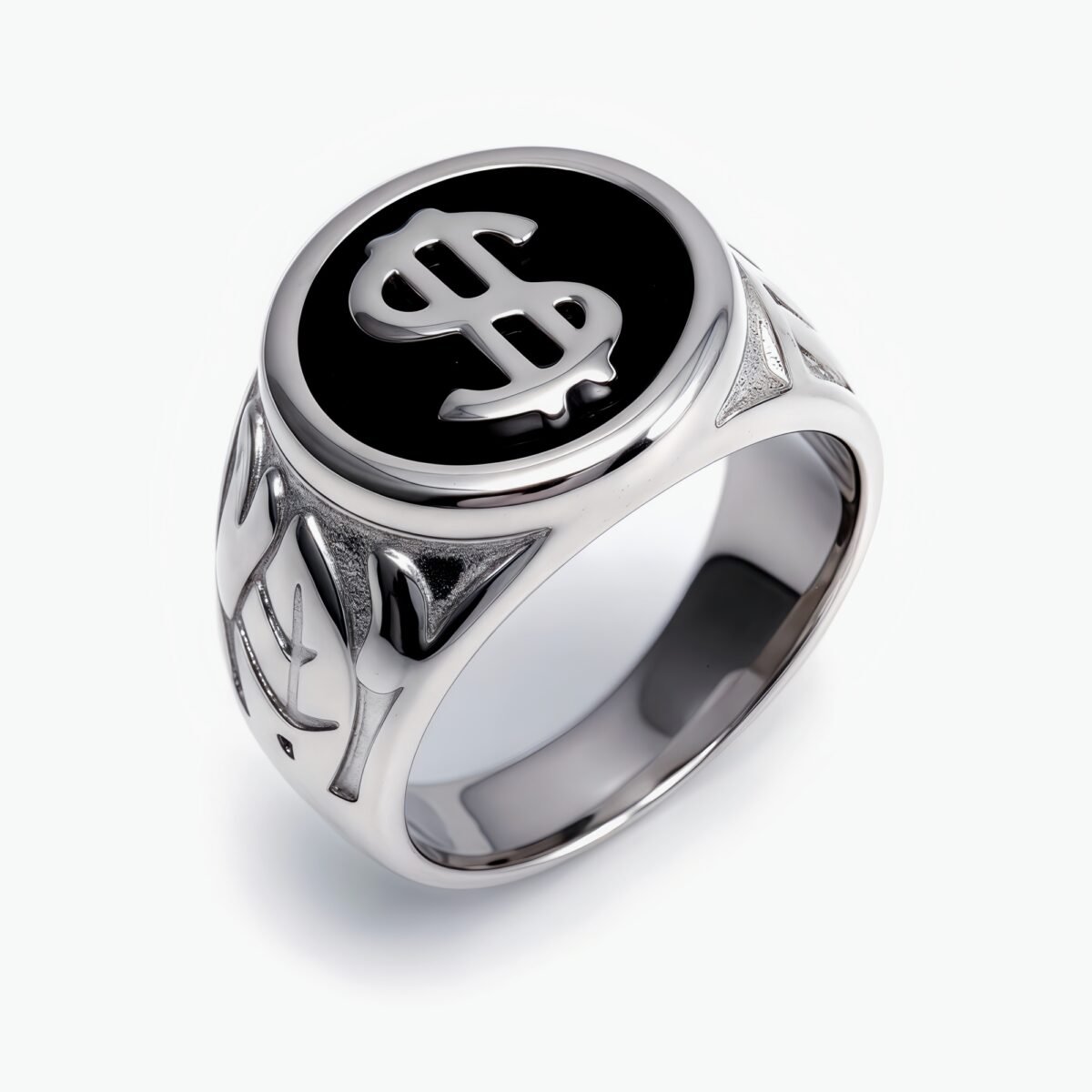 Dollar Sign Stainless Steel Ring - Edgy Streetwear for Men & Women  | DZ219 - Image 4