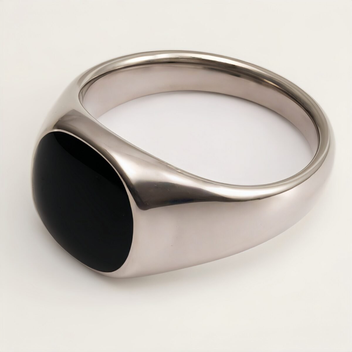 Fashionable Polished Metal Black Oval Ring - Must - Have for Personalized Outfits | DZ1030 - Image 6
