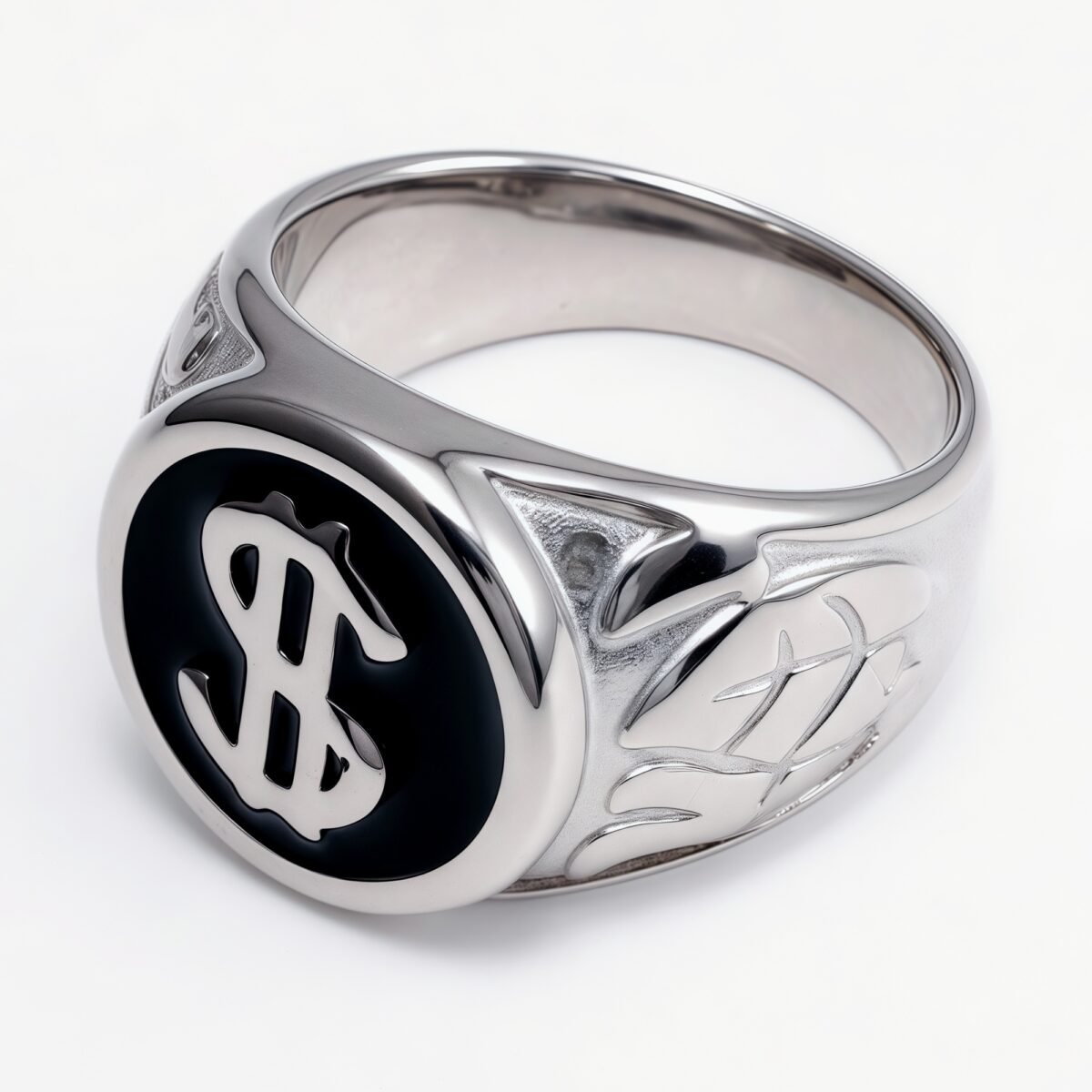 Dollar Sign Stainless Steel Ring - Edgy Streetwear for Men & Women  | DZ219 - Image 5