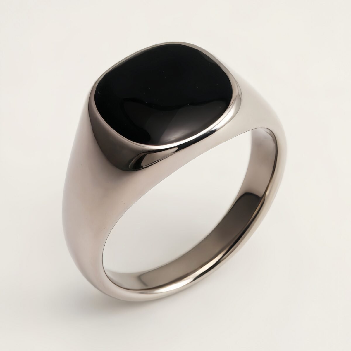 Fashionable Polished Metal Black Oval Ring - Must - Have for Personalized Outfits | DZ1030 - Image 5