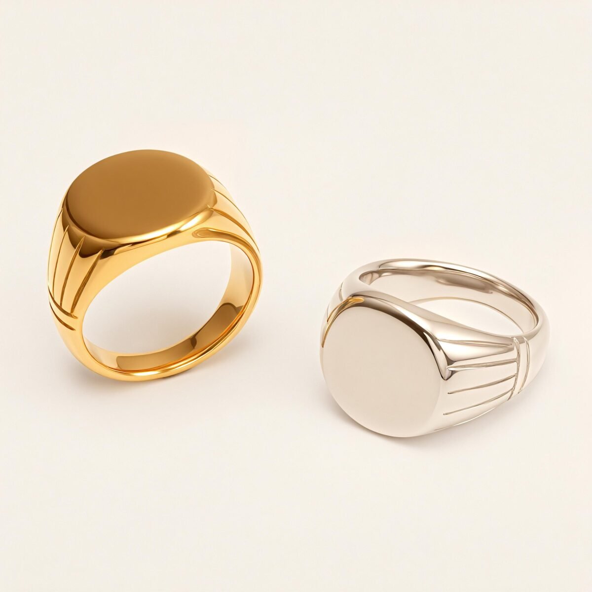 Classic Style Oval Stainless Steel Unisex Ring丨DZ22B - Image 1