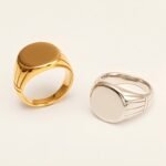 Classic Style Oval Stainless Steel Unisex Ring丨DZ22B