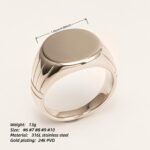Classic Style Oval Stainless Steel Unisex Ring丨DZ22B - Image 6