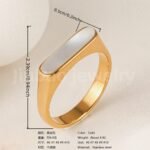 24K Gold-Plating Stainless Steel Adjustable Open Fashion Retro Women's Waterproof Ring - Image 9