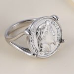 Napoleon Iii Coin Inlaid Commemorative Men's Stainless Steel Ring| G005063 - Image 6