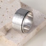 China Buddhist Heart Sutra Rotatable Stainless Steel Universal Ring For Men And Women丨F-1-154 - Image 4