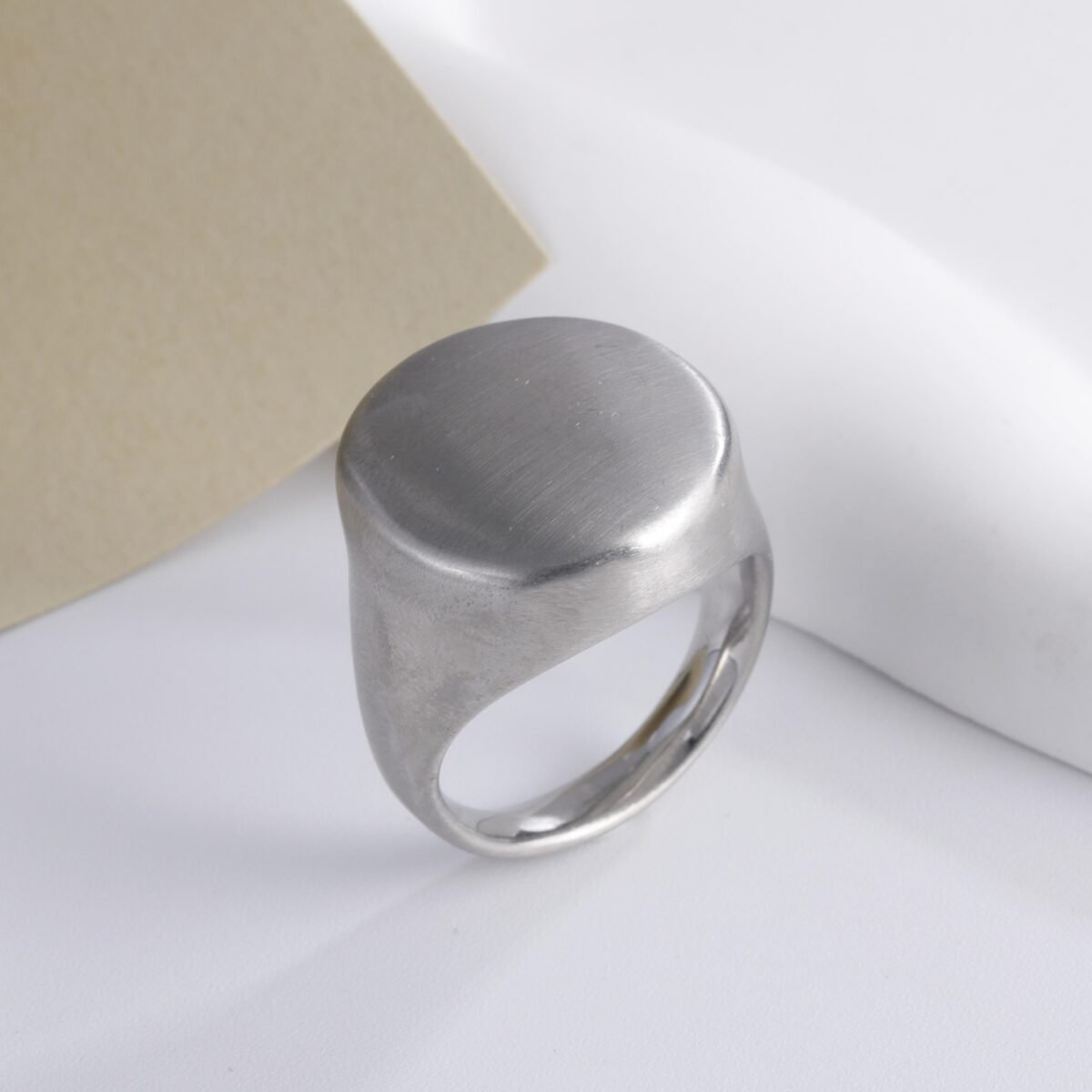 Classic Design Brushed Stainless Steel Men's Waterproof Ring丨G003835 - Image 4