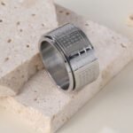 China Buddhist Heart Sutra Rotatable Stainless Steel Universal Ring For Men And Women丨F-1-154 - Image 5