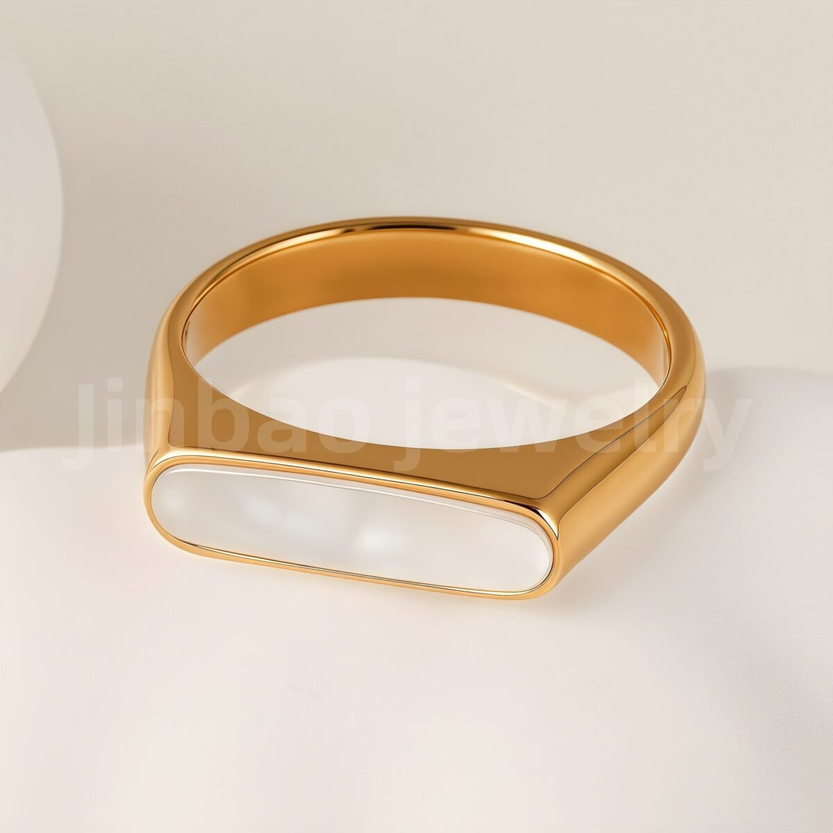 24K Gold-Plating Stainless Steel Adjustable Open Fashion Retro Women's Waterproof Ring - Image 10