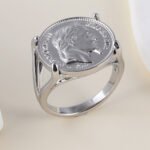 Napoleon Iii Coin Inlaid Commemorative Men's Stainless Steel Ring| G005063 - Image 5