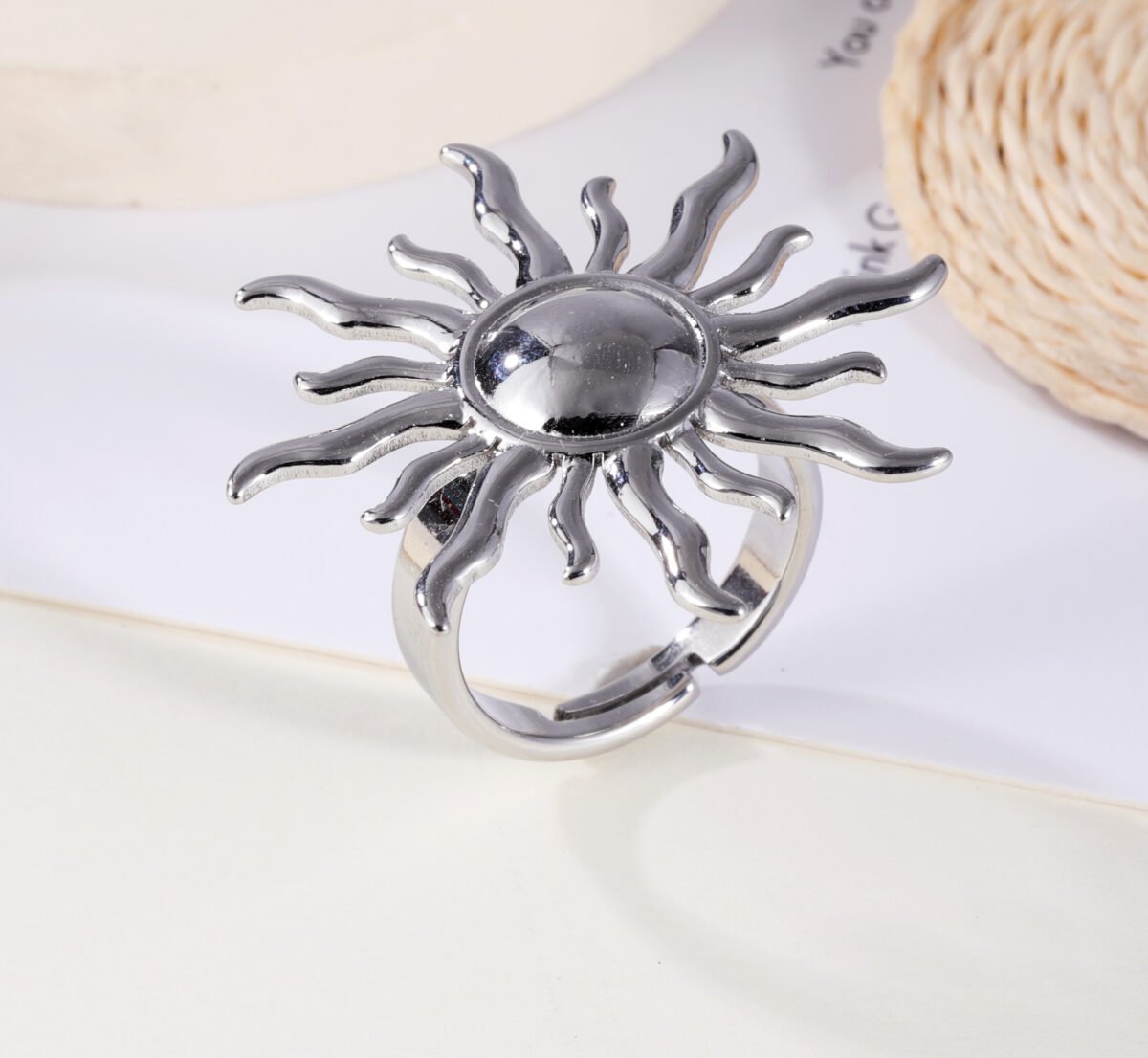 Rhythm of Sunlight - Creative Sun Ring for Women | G005533 - Image 4