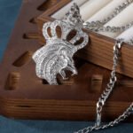 European And American Hip-Hop Style Fashion Men's Crown Lion Head Stainless Steel Pendant丨JSSZ444 - Image 3