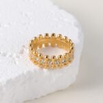 European And American Style Mini Dot Shining Ladies 'stainless Steel Waterproof Ring丨N00727J - Image 6