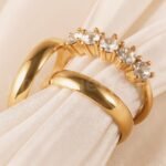 24K Gold-Plating Stainless Steel Luxury Crystal Wedding Waterproof Ring - Image 15