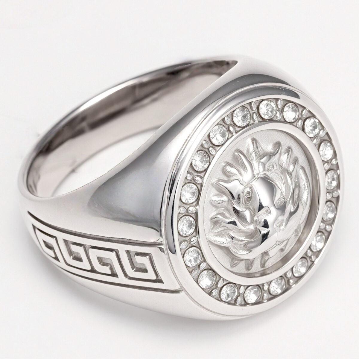 Metal - Carved Diamond - Inlaid Ring - Trendy Myth - Inspired Unisex Accessory | DZ1021 - Image 7