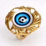 Metal Artistic Eye - Shaped Ring - Trendy and Unique Unisex Accessory | G006213