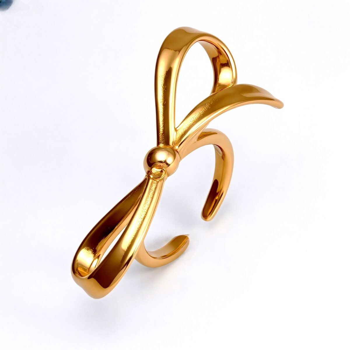 Gold/Silver Bow - Shaped Open Ring - Sweet and Stylish Jewelry | G004948 - Image 3