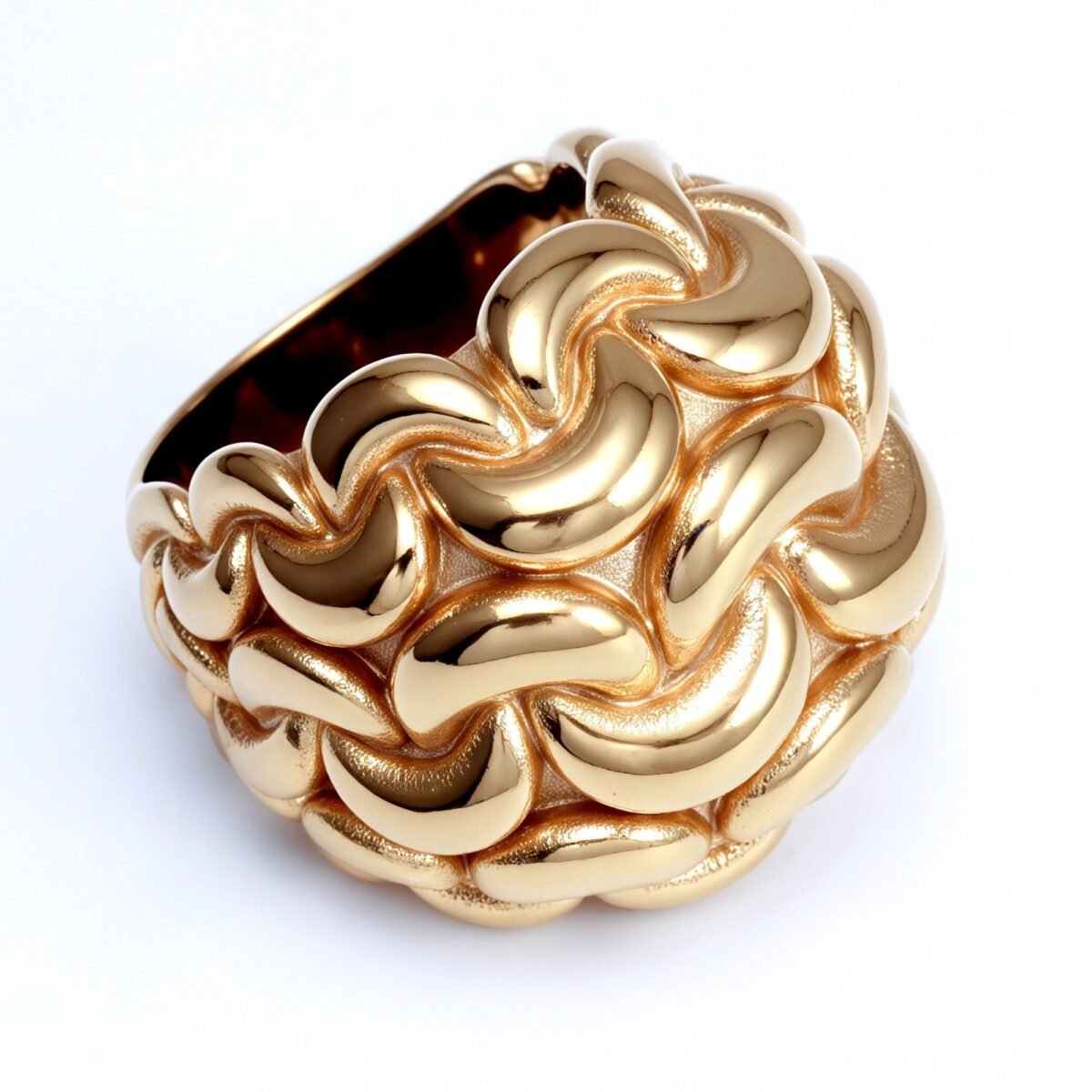 Metallic Texture Tightly Braided Ring - Trendy and Versatile Unisex Accessory | G003672 - Image 4