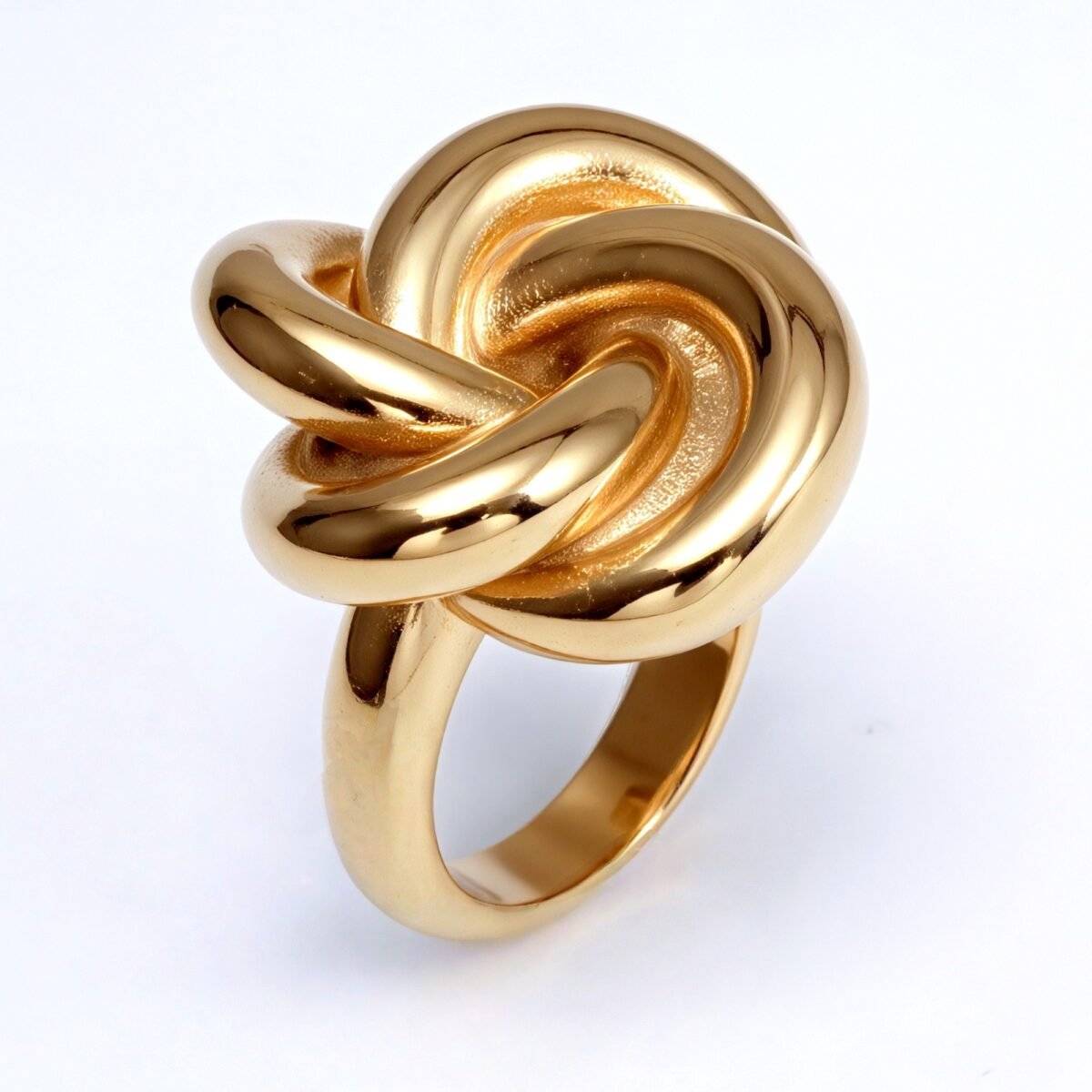 Fashionable Gold/Silver Knot Ring - Eye - Catching Accessory for Stylish Outfits | G004581 - Image 2