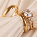24K Gold-Plating Stainless Steel Luxury Crystal Wedding Waterproof Ring - Image 7