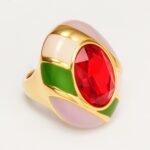 Classic Metal Enamel Gem - Set Ring - Trendy and Gorgeous Unisex Accessory | G004462JHU - Image 3