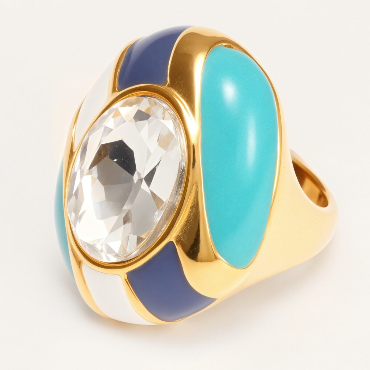 Classic Metal Enamel Gem - Set Ring - Trendy and Gorgeous Unisex Accessory | G004462JHU - Image 16