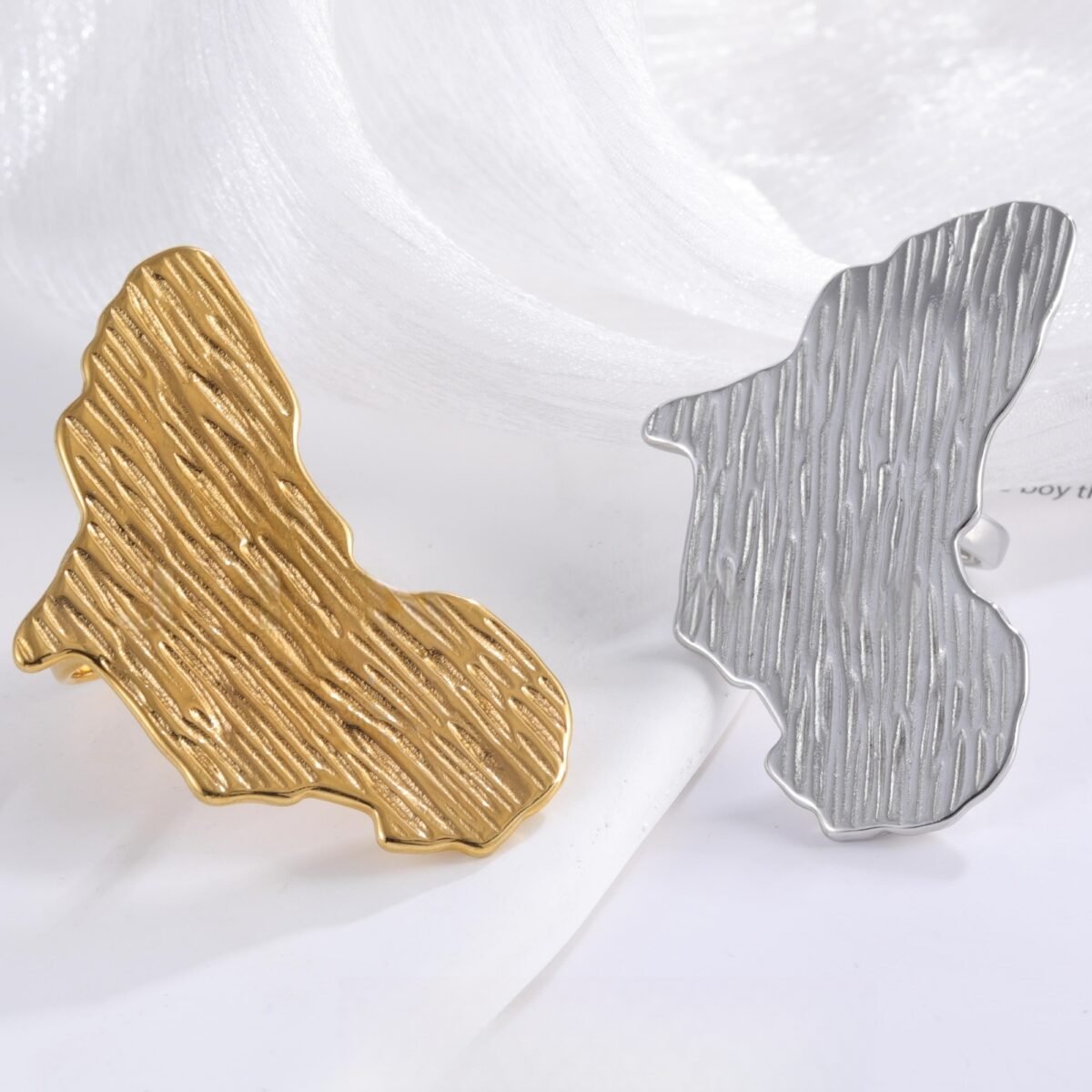 Creative Irregular Shape Ring Women's Stainless Steel Ring | G003604 - Image 1
