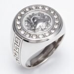 Metal - Carved Diamond - Inlaid Ring - Trendy Myth - Inspired Unisex Accessory | DZ1021 - Image 5