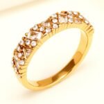 Classic Metal Diamond - Inlaid Luxurious Ring - Trendy and Shiny Unisex Accessory | N001996JB