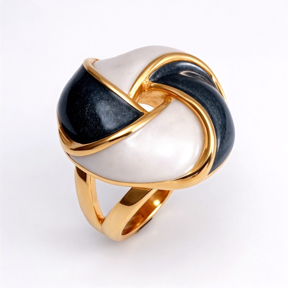 Gold - Framed Braided Colorful Gem Ring - Stylish and Personalized Jewelry | G004512JHU - Image 7
