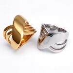 Gold/Silver Three - Dimensional Interlaced Ring - Stylish and Personalized Jewelry | ML0146
