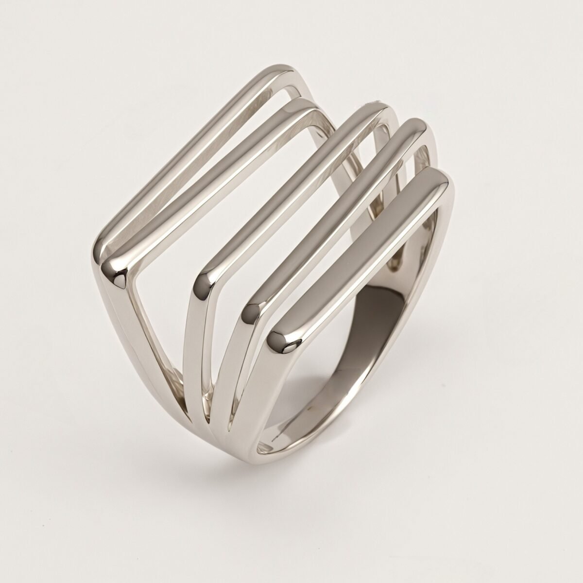 Gold/Silver Multi - Layered Line Ring - Minimalist and Stylish Jewelry | G005583 - Image 6