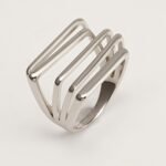 Gold/Silver Multi - Layered Line Ring - Minimalist and Stylish Jewelry | G005583 - Image 6