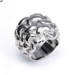 Metallic Texture Tightly Braided Ring - Trendy and Versatile Unisex Accessory | G003672 - Image 5