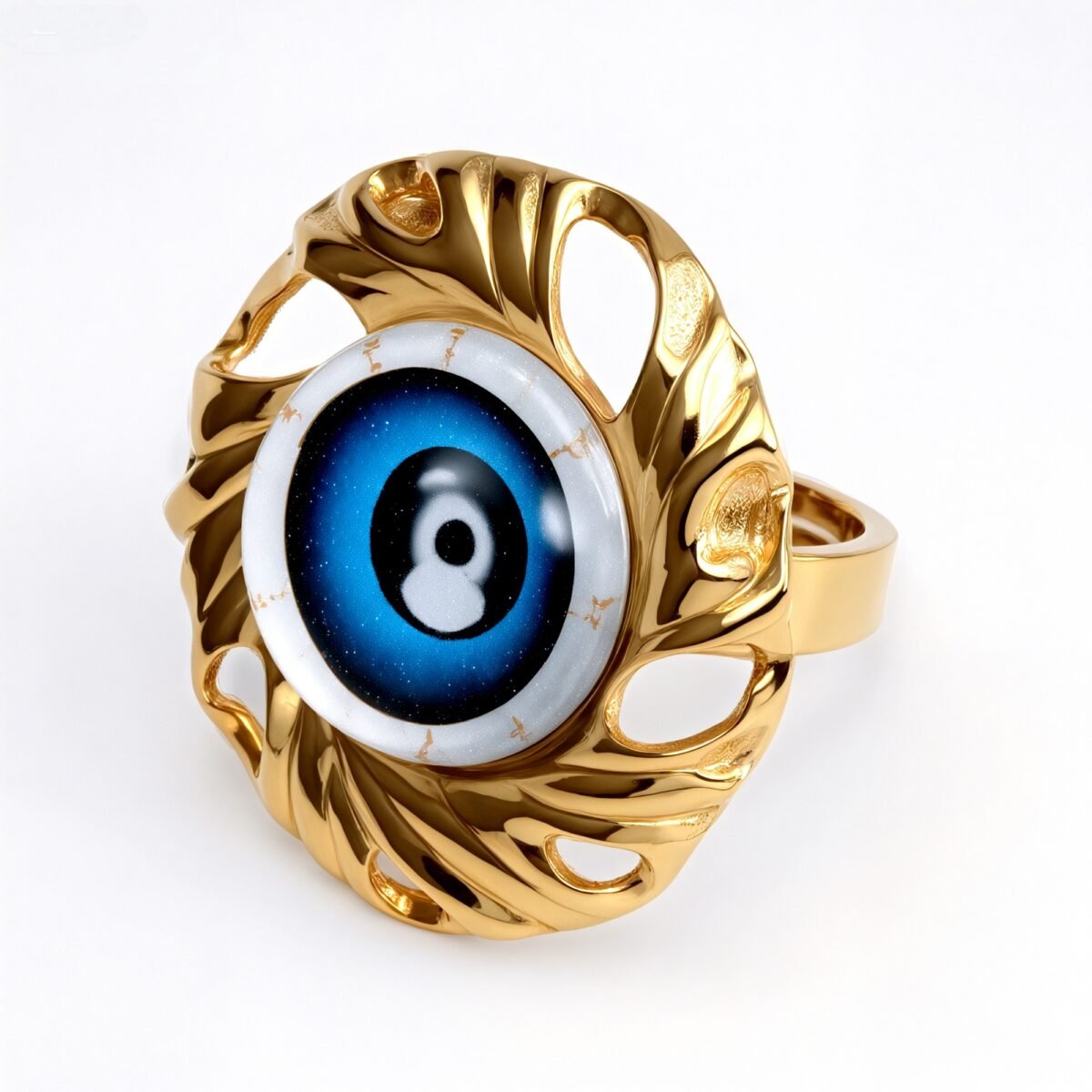 Metal Artistic Eye - Shaped Ring - Trendy and Unique Unisex Accessory | G006213 - Image 3