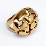 Metallic Texture Hollow - Out Ring - Trendy and Versatile Unisex Accessory | ML0123 - Image 3